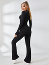 Zipper Flare Jumpsuit