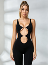 Ring Detail Cutout Active Jumpsuit