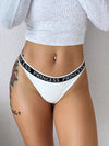 ZASUWA Female Sexy Letter Print T-back Panties