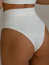 High-waisted Solid Color Panties