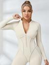 Sexy Backless Zipper Scrunch Bum Jumpsuit