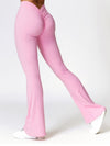 ZASUWA Female Deep V Back Scrunch Bum Flare Pants