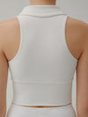 ZASUWA Female Stand Up Collar Solid Color Quick Dry with Chest Pads Tank