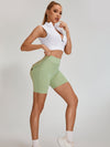 ZASUWA Female Deep V Back Pocket Scrunch Bum Booty Shorts