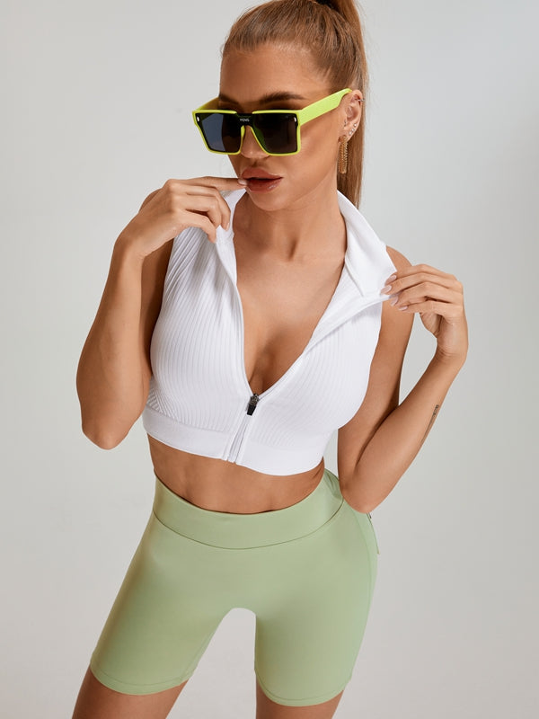 Zipper Ribbed Tank