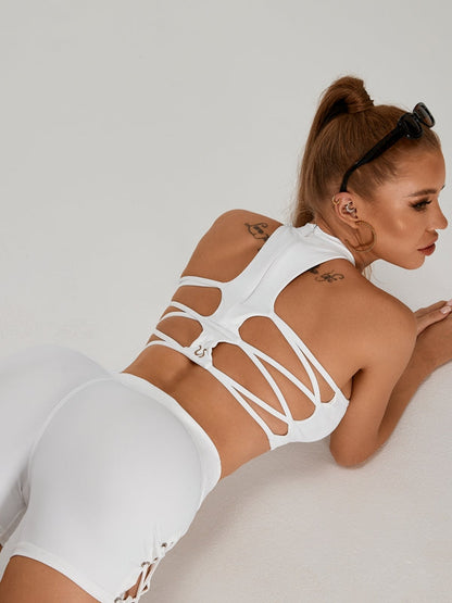 Sexy Mesh Cross Back Quick Dry Sports Bras