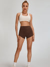 ZASUWA Female Scrunch Bum High-rise Spandex Gym Booty Shorts