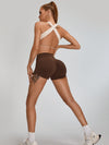 ZASUWA Female Scrunch Bum High-rise Spandex Gym Booty Shorts