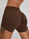 ZASUWA Female Scrunch Bum High-rise Spandex Gym Booty Shorts