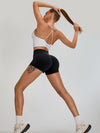 ZASUWA Female Scrunch Bum High-rise Spandex Gym Booty Shorts