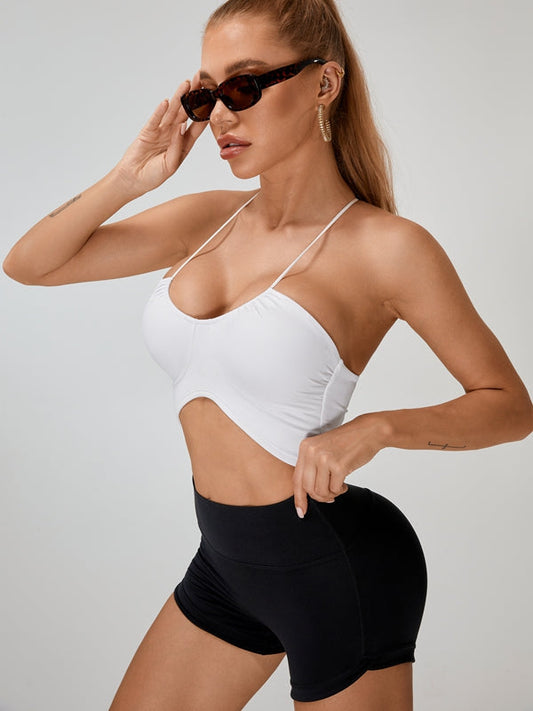 ZASUWA Female Scrunch Bum High-rise Spandex Gym Booty Shorts