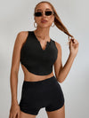 ZASUWA Female Scrunch Bum Cross Back Short Tracksuit
