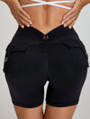 ZASUWA Female Deep V Back Pocket Scrunch Bum Booty Shorts