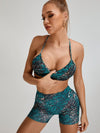 ZASUWA Female Leopard Print Scrunch Bum Shorts