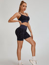 ZASUWA Female Leopard Print Big U Collar Short Tracksuits