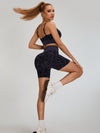 ZASUWA Female Leopard Print Big U Collar Short Tracksuits