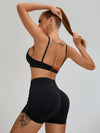ZASUWA Female Ribbed Scrunch Bum Quick-drying Spandex Gym Booty Shorts