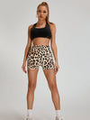 ZASUWA Female Leopard Print Booty Gym Shorts