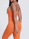 ZASUWA Female Sexy Big U Collar Backless Jumpsuit