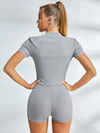 Corset Zipper Short Romper