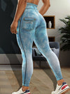 Faux Denim Pocket Leggings