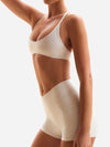 ZASUWA Female I-shaped Adjustable Strap U Collar Quick Dry Backless Short Tracksuit