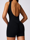 ZASUWA Female Hollow Out U Back High-Support Scrunch Bum Romper