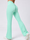 ZASUWA Female Deep V Back Scrunch Bum Flare Pants