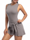 ZASUWA Female Solid Color 2 in 1 Design Quick-dry Dress