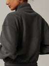 ZASUWA Female Zipper Pocket Fleece Stand Up Collar Jacket