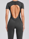 ZASUWA Female Heart Backless Jumpsuit