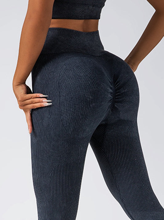 ZASUWA Female Ribbed Denim Leggings