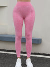 ZASUWA Female V-shaped Waist Ribbed High-waisted Hip-lift Scrunch Bum Leggings