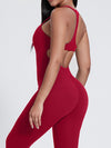 ZASUWA Female Sexy Cutout Zipper Booty Jumpsuit