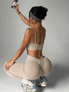 ZASUWA Female V-shaped Waist Ribbed Push Up Design Scrunch Bum Hip-lift Tracksuit