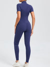 ZASUWA Female Zipper Stand Collar Jumpsuit