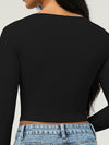 ZASUWA Female Square Collar with Chest Pads Thumbholes Long Sleeves