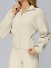 ZASUWA Female Zipper Stand Up Collar Windproof Jacket
