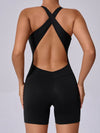ZASUWA Female Lace-up Cross Back Romper