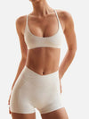 ZASUWA Female I-shaped Adjustable Strap U Collar Quick Dry Backless Short Tracksuit
