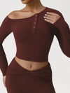 ZASUWA Female Solid Color Buttons Long Sleeves