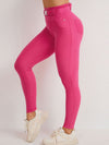 ZASUWA Female High-waisted Adjustable Strap Solid Color Elastic Tight Basic Yoga Leggings