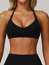 ZASUWA Female Cross Back V-neck with Chest Pads Quick Dry Push Up Design Short Tracksuit