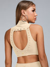 ZASUWA Female Cutout V Shape Waist Backless Skirt Suit