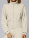 ZASUWA Female Zipper Stand Up Collar Windproof Jacket