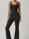ZASUWA Female Sexy Cutout Pocket Flare Booty Cargo Jumpsuit