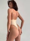 ZASUWA Female Sexy Solid Color Backless Bodysuit