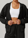 ZASUWA Female Pocket Zipper Casual Hoodie