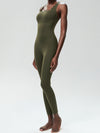 ZASUWA Female Cloud Edge Cross Back Jumpsuit