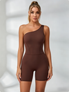 Solid Color Cutout Romper